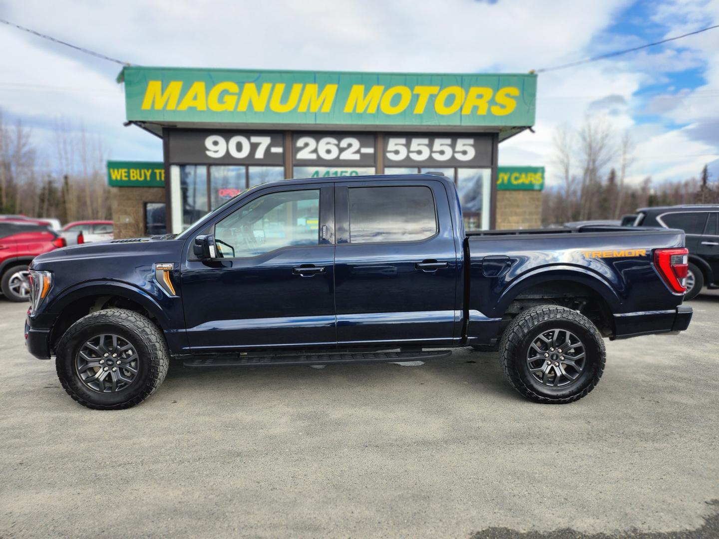 2022 BLUE /BLACK FORD F-150 TREMOR (1FTEW1E81NF) with an 3.5L engine, Automatic transmission, located at 1960 Industrial Drive, Wasilla, 99654, (907) 274-2277, 61.573475, -149.400146 - Photo#0